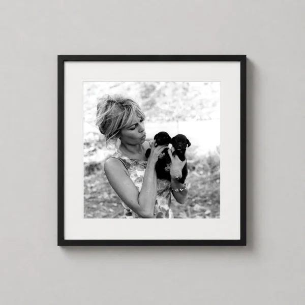 Brigitte Bardot Holding Puppies 1960s Photography Print
