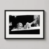 Brigitte Bardot Bathtub Scene 1960 Black and White Photography Print