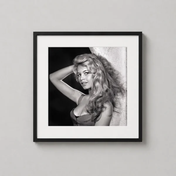 Brigitte Bardot Glamour Portrait, Black and White Photography Print