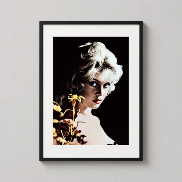 Brigitte Bardot Pearl Portrait, Cinematic Glamour Photography Print