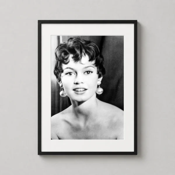 Brigitte Bardot Classic Portrait Black and White Photography Print