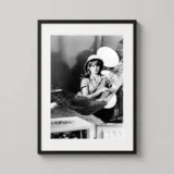 Brigitte Bardot Safari Pith Helmet and Hammock Photography Print