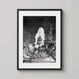 Brigitte Bardot on a Motorcycle Studio Photography Print