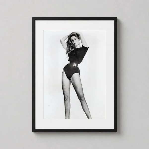 Brigitte Bardot Studio Leotard and Fishnets Photography Print