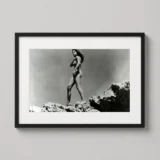 Brigitte Bardot Coastal Rock Black and White Photography Print