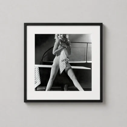 Brigitte Bardot balcony portrait print with 1 in vintage photographic style | MerchFuse