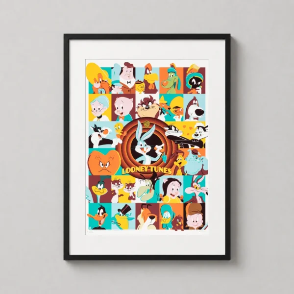 Looney Tunes Character Grid Dave Perillo Illustration Movie Poster