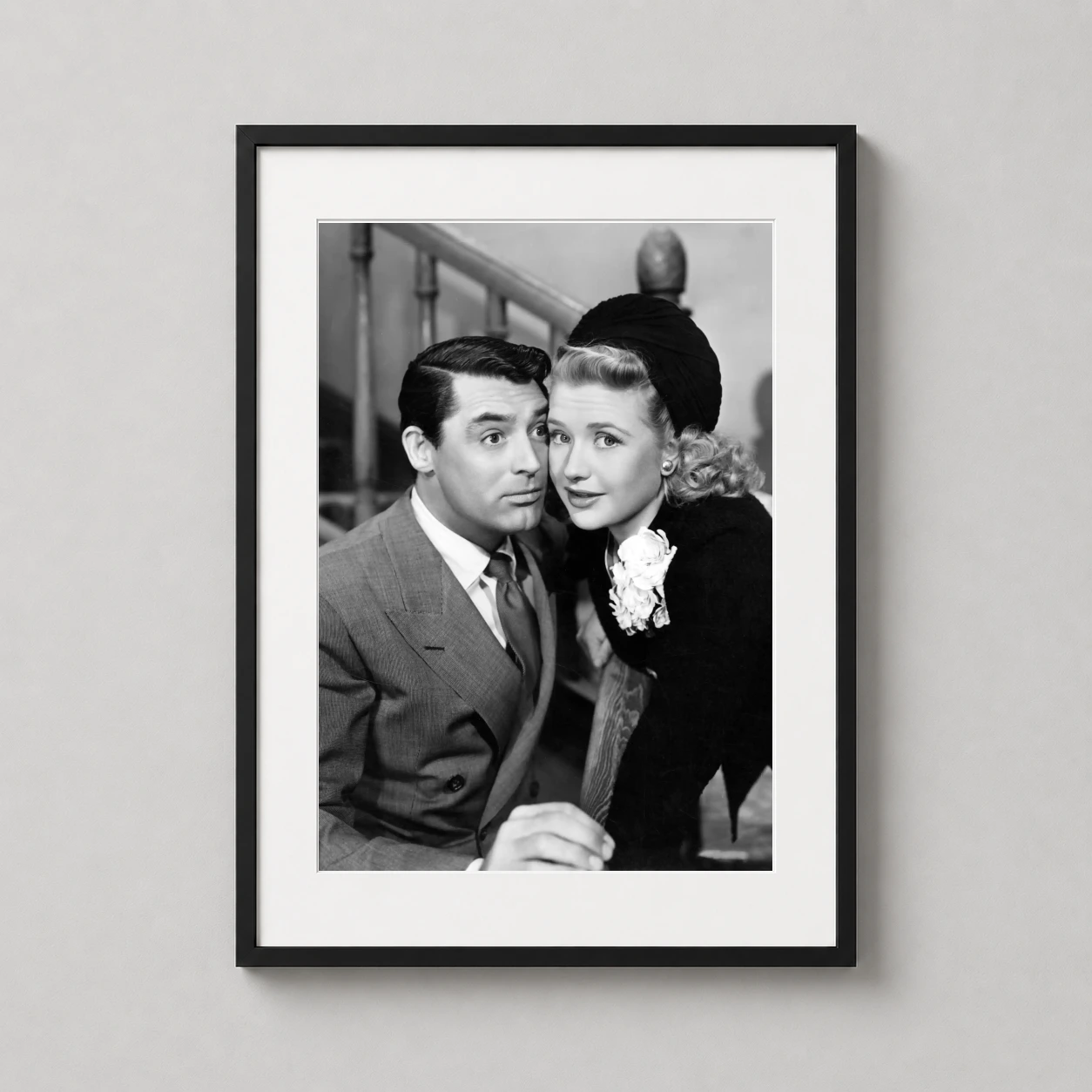 Arsenic and Old Lace — black and white photographic print featuring Cary Grant and Priscilla