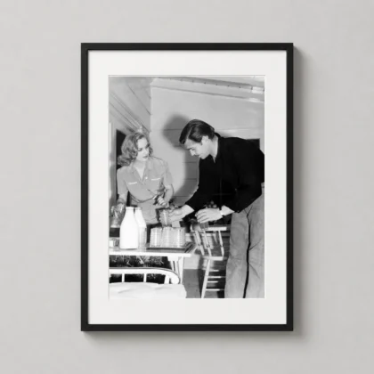 Carole Lombard Clark Gable RKO Print featuring Carole Lombard RKO in classic cinema style | MerchFuse