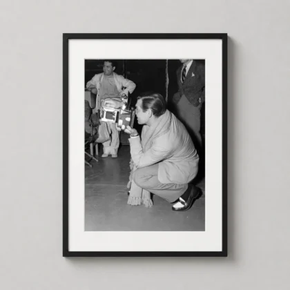 Clark Gable Candid Set Print with Candid Set with Behind-the-Scenes Character in vintage photographic style | MerchFuse