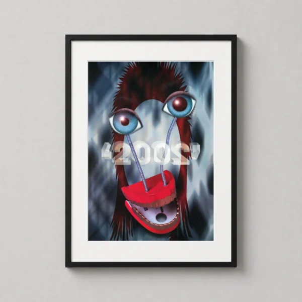 David Bowie Ziggy 2002 Surrealist Graphic Design Music Photography Print