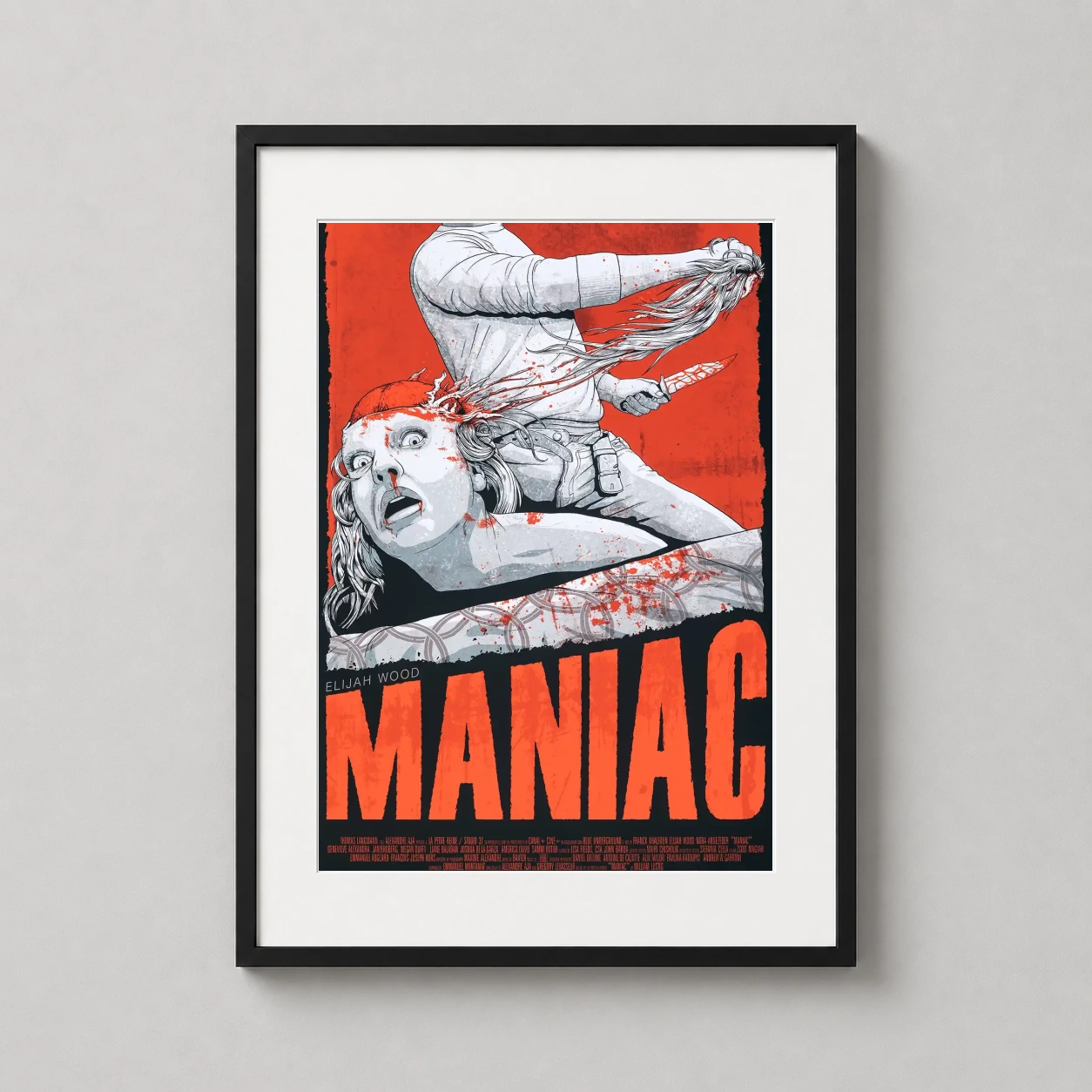 Maniac — this visceral Jeff Proctor art print for the 2012 movie Maniac features