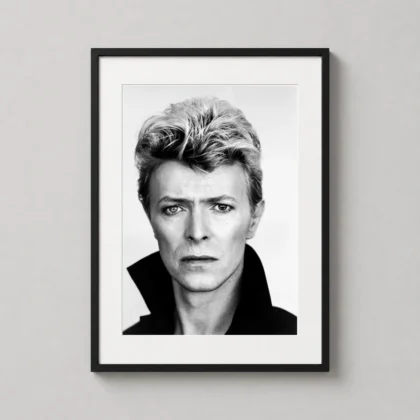 David Bowie 1983 print showing a 1983 Bowie image from the Serious Moonlight decade as David Bowie themed wall art
