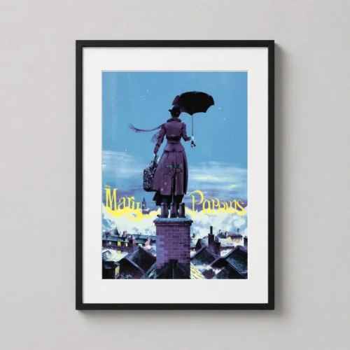Mary Poppins London Rooftops Mondo Movie Poster by Marc Aspinall
