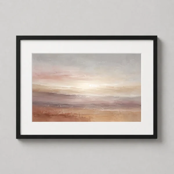 Desert Horizon Abstract Clay & Earth Tones Wall Art Print