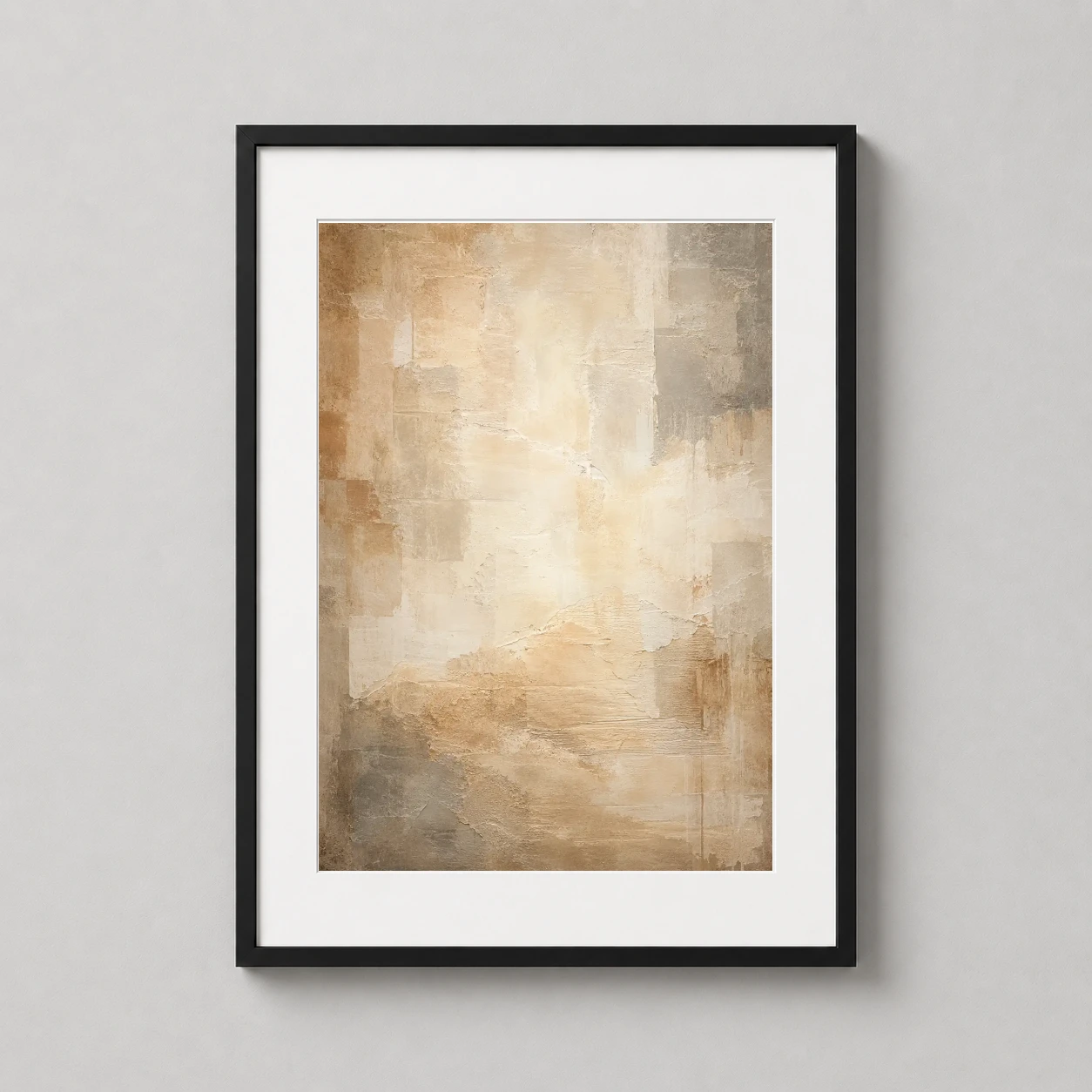 Sandstone Silence Textured Earth — layered abstract composition featuring earthy sandstone tones