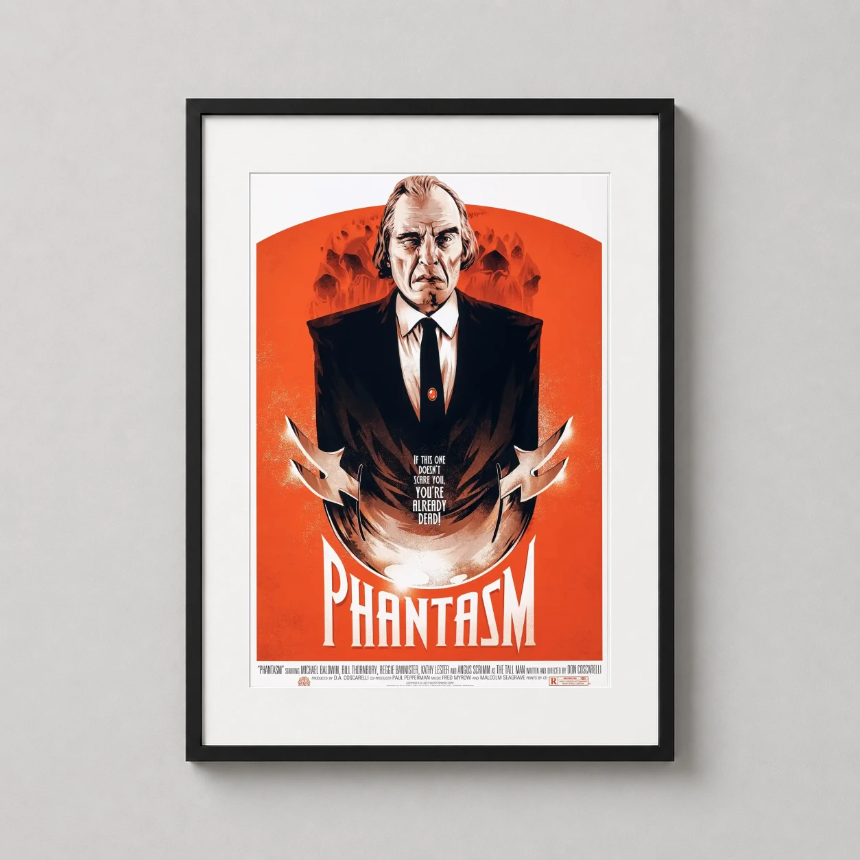 Phantasm — this Phantasm art print features The Tall Man looming over a chrome