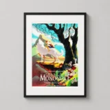 Princess Mononoke San and Wolf Spirit Joshua Budich Movie Poster