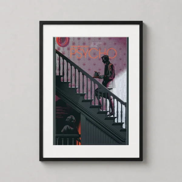 Psycho by Laurent Durieux, Hitchcock Movie Poster