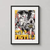 Pulp Fiction Movie Montage Movie Poster by Joshua Budich