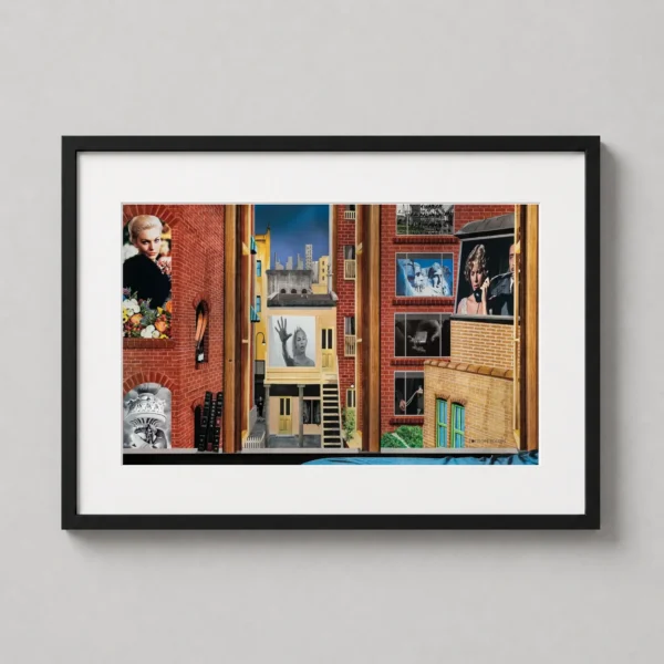 Alfred Hitchcock Cinema Legacy Rear Window Collage Movie Poster
