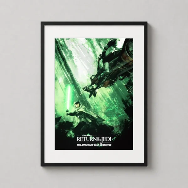 Luke Skywalker Endor Chase Return of the Jedi Movie Poster
