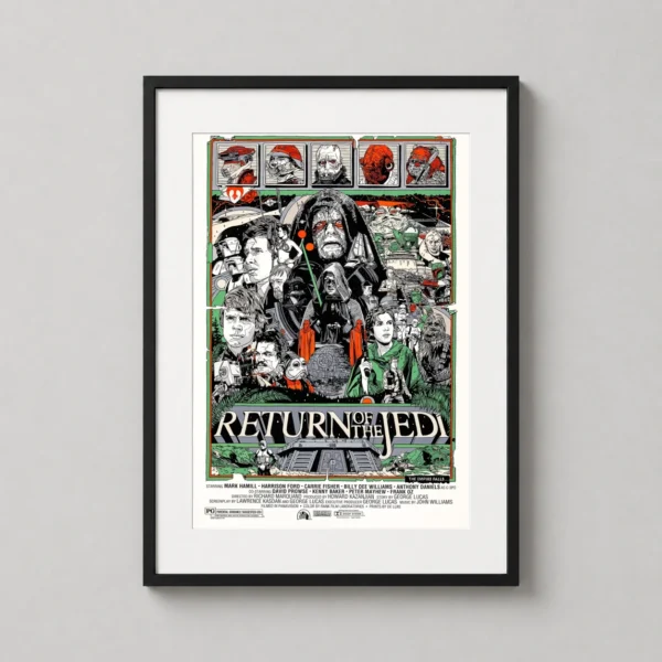 Return of the Jedi 1983 Illustrated Collage Movie Poster
