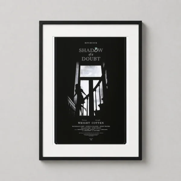 Shadow of a Doubt Alan Hynes Hitchcock Noir Poster Movie Poster