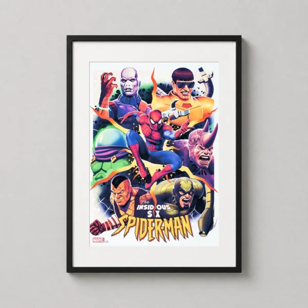 Spider-Man vs. The Insidious Six Comic Illustration Movie Poster