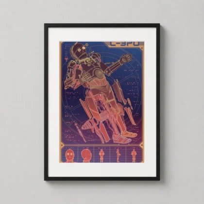 C3po Poster Kevin Tong Blueprint - movie poster from MerchFuse