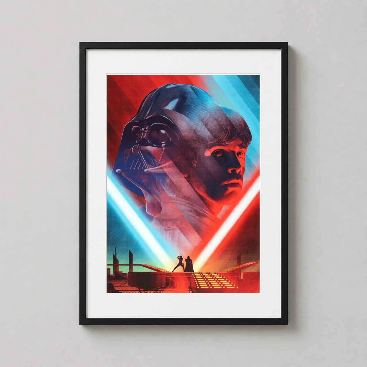 Darth Vader and Luke Skywalker — illustrative Star Wars print featuring Darth Vader and Luke Skywalker