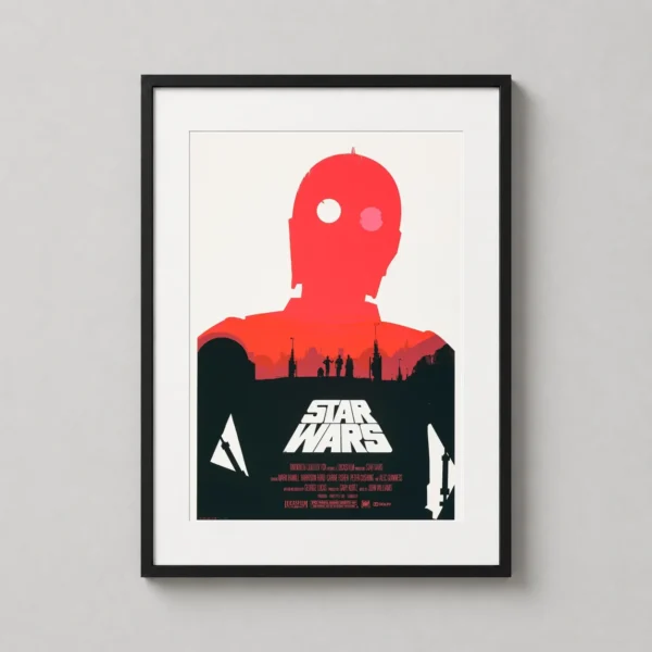 Olly Moss Mondo Star Wars A New Hope C-3PO Minimalist Movie Poster