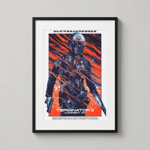 Terminator 2 Judgment Day T-1000 and Future War Movie Poster