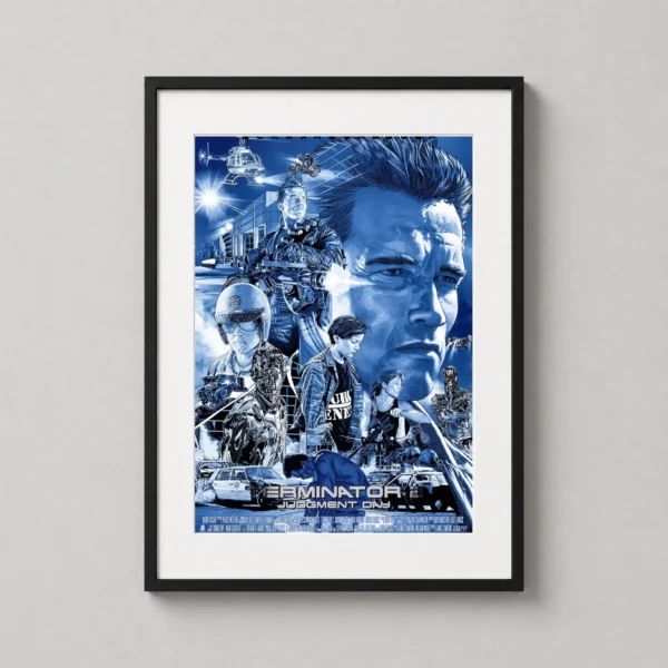 Terminator 2 Judgment Day Blue Variant Ruiz Burgos Movie Poster