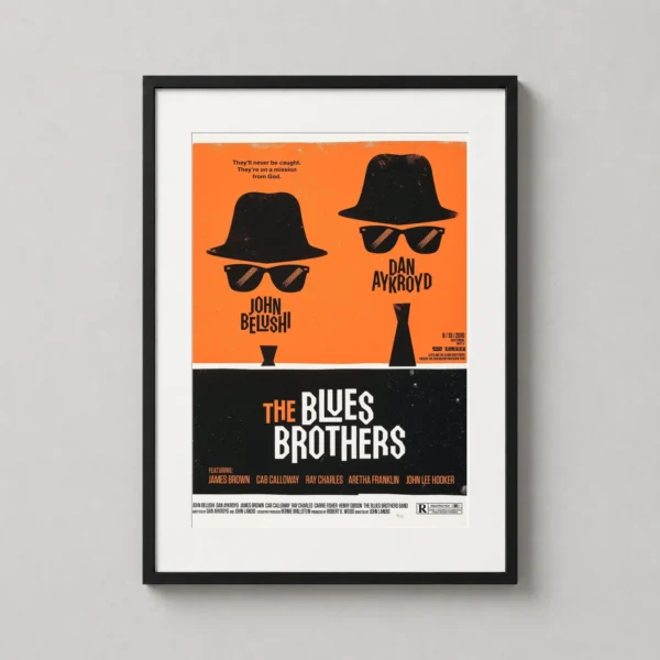 The Blues Brothers Jake and Elwood Minimalist Movie Poster