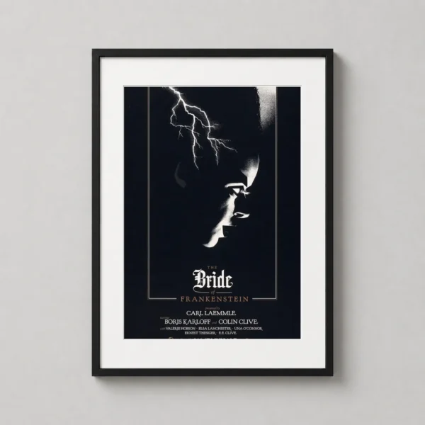 The Bride of Frankenstein Minimalist Horror Movie Graphic Movie Poster