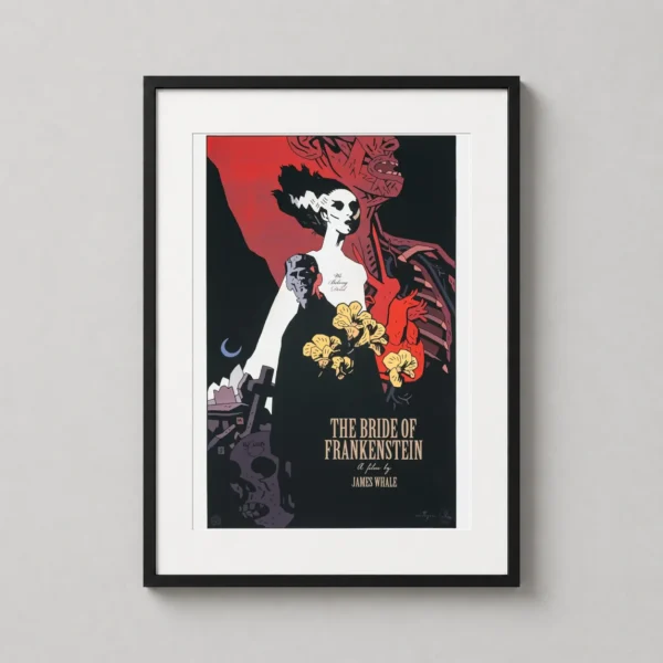 Bride of Frankenstein Mondo Style Classic Horror Movie Poster