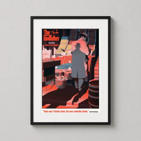 The Godfather Fruit Market Movie Poster by Laurent Durieux