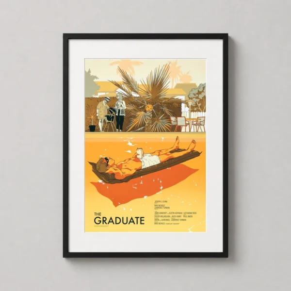 The Graduate Benjamin Braddock Poolside Scene Movie Poster
