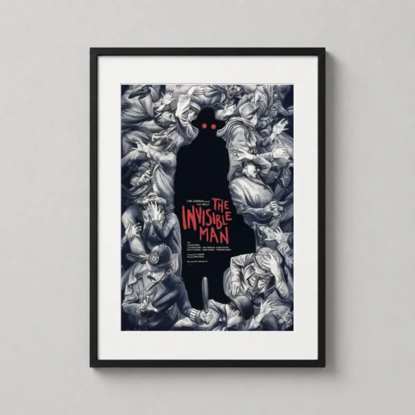 The Invisible Man Mondo Jonathan Burton Illustration Movie Poster