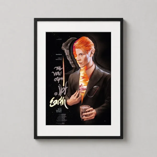 The Man Who Fell to Earth David Bowie Martin Ansin Mondo Movie Poster