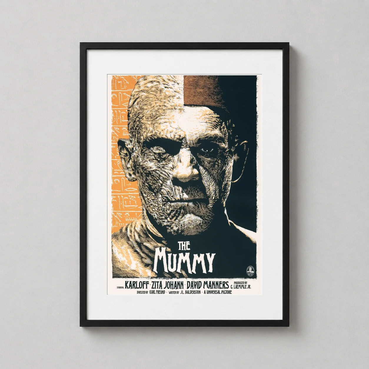 Mummy Imhotep Boris Karloff — detailed portrait of Boris Karloff as Imhotep from The Mummy (1932)