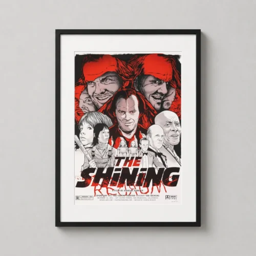 The Shining Joshua Budich Illustrated Horror Movie Poster