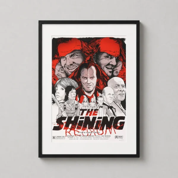 The Shining Joshua Budich Illustrated Horror Movie Poster