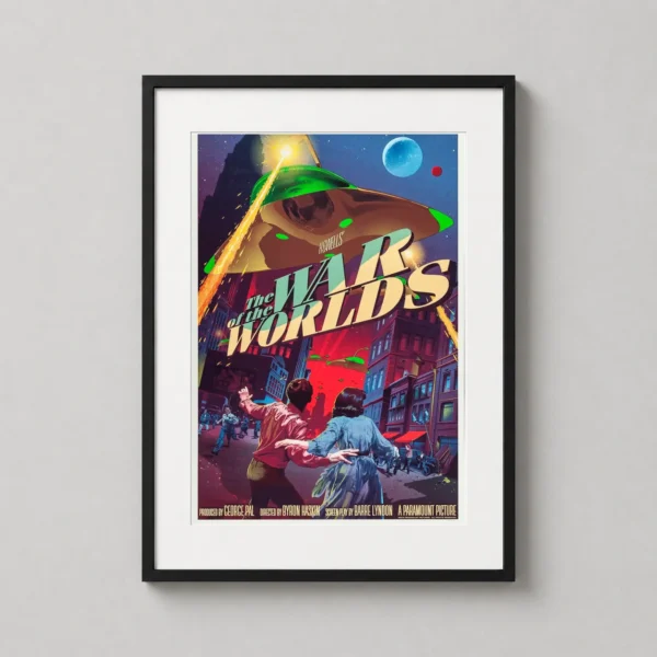 War of the Worlds Stan Vince Retro Martian Invasion Movie Poster