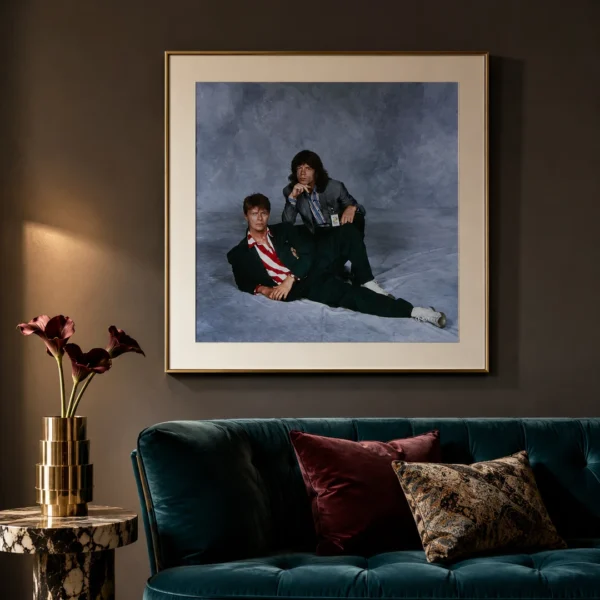 Mick Jagger and David Bowie Studio Session Music Wall Photography Print