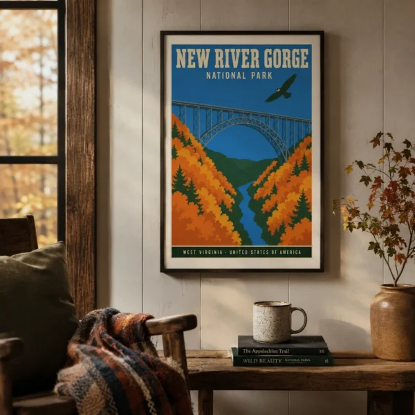 New River Gorge National Park West Virginia Wall Art Print