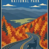 Shenandoah National Park Skyline Drive Autumn Scene Art Print