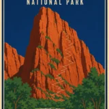 Zion National Park Utah Red Rock Monolith Canyon Art Print