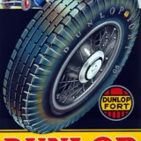 Dunlop Fort 90 Poster, 1930s Motorsport Wall Art Print
